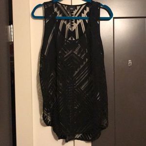 Target Sheer Black Geometric Tank Top